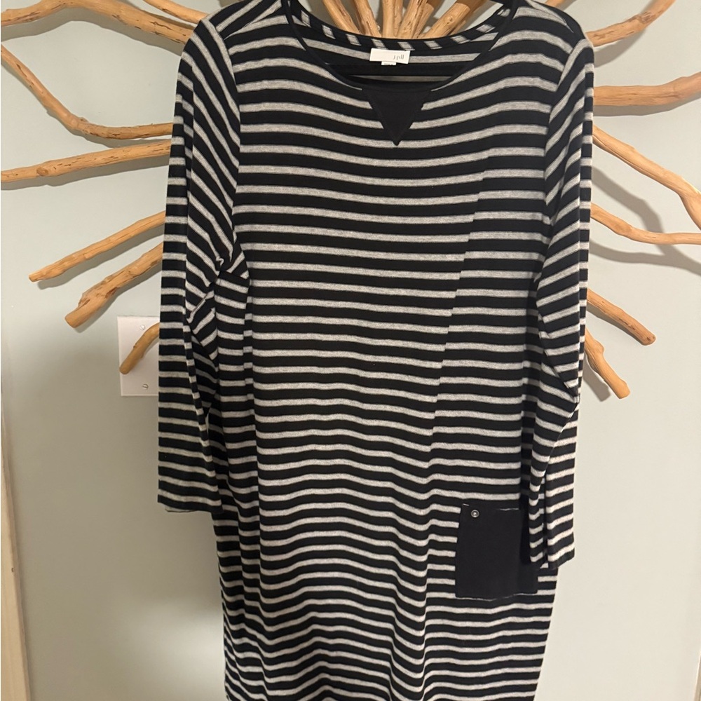 Striped Long Sleeve Sweater Dress